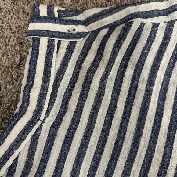 Jane and Delancey Tunic Top 3X Blue White Stripe Pullover Short Sleeve Relaxed - Picture 5 of 8